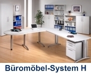System H - Aktenschränke, Schreibtische, Rollcontainer, Sideboards, Empfangstheken
