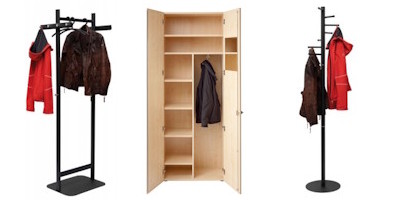 Garderobenständen und Garderobenschränke