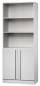 Preview: Aktenschrank Multi 5 Orderhöhen, 2 OH Türen Lichtgrau