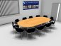 Preview: Konferenztisch Buche 320 x 160 cm mit Stühle