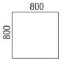Preview: Schreibtisch 80 x 80 cm Zeichnung