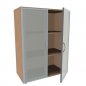 Preview: Aktenschrank Mega 3 OH mit Glastüren Buche