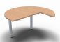 Preview: Anbautisch ONE Dreiviertelkreis links Buche