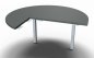 Preview: Anbautisch ONE Dreiviertelkreis rechts Onyxgrau