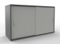 Preview: Schiebetüren-Anstellschrank TEN 120 cm Onyxgrau-Weiss