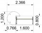 Preview: Schreibtisch 160 cm mit Berateransatz links