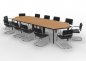 Preview: Konferenztisch DS4 mit 12 Stühlen Tischplatten Buche