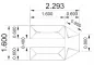 Preview: Besprechungstisch TEN 230x160 cm für 7 bis 9 Personen Zeichnung Stellfläche