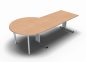Preview: Schreibtisch 160 cm mit Berateransatz links Buche