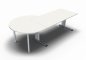 Preview: Schreibtisch 160 cm mit Berateransatz links Weiss