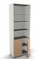 Preview: Kombischrank Mega 6 OH 80 cm Türen 2 OH Weiss Buche