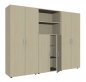 Preview: Schrankreihe 240 cm breit Mega 3021 Ahorn
