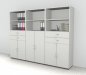 Preview: Büro Schrankwand 3529 Mega 240 cm breit  Weiss