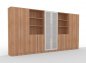 Preview: Büro Schrankwand Multi 7 Nussbaum