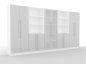 Preview: Büro Schrankwand Multi 7 Weiß/Silber