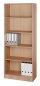 Preview: Büroregal Multi 5 Ordnerhöhen, 80 cm breit Nussbaum