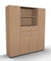 Preview: Büroschrankwand 160 cm breit Mega 252 Buche