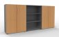 Preview: Büro Schrankwand VH93 Grafit-Buche