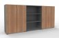 Preview: Büro Schrankwand VH93 Grafit-Nussbaum