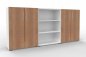 Preview: Büro Schrankwand VH93 Weiß-Nussbaum