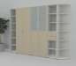 Preview: Büro Schrankwand 521 Weiss-Ahorn