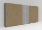 Preview: Büro-Schrankwand Basis K8 Grafit-Asteiche