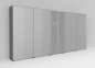 Preview: Büro-Schrankwand Basis K8 Grafit-Silber