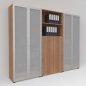Preview: Büro Schrankwand Basis K9 Nussbaum