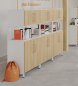Preview: Büro-Schrankwand FIX2 Weiß-Eiche Sockelfuß