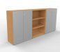 Preview: Büro-Schrankwand Master K6 Buche-Silber