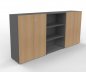 Preview: Büro-Schrankwand Master K6 Grafit-Eiche
