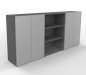 Preview: Büro-Schrankwand Master K6 Grafit-Silber