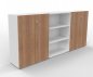 Preview: Büro-Schrankwand Master K6 Weiss-Nussbaum