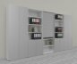 Preview: Büro Schrankwand Master K7 2 Schränke, 2 Kombischränke und 1 Rollladenschrank Höhe 215,6 cm Dekor Weiß Silber
