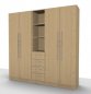 Preview: Büro Schrankwand Multi 3 200 cm breit Ahorn