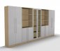 Preview: Büro Schrankwand Multi 7 Ahorn/Silber