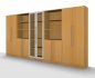 Preview: Büro Schrankwand Multi 7 Buche