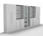 Preview: Büro Schrankwand Multi 7 Weiss