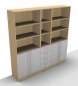Preview: Büro Schrankwand Multi 2 200 cm breit Ahorn/Silber