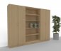 Preview: Büro Schrankwand 260 cm breit Klassik 15 Ahorn