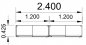 Preview: Büroschrankwand ST2 Schiebetürenschränke Gesamthöhe 195 cm Breite 240 cm Stellfläche