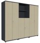 Preview: Schrankwand TEN K1 240 cm breit nyxgrau/Ahorn