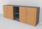 Preview: Sideboard VH16 200 cm breit Grafit-Buche