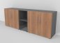 Preview: Sideboard VH16 200 cm breit Grafit-Nussbaum