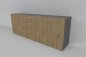Preview: Büroschrankwand VH2 Sideboard Grafit-Asateiche