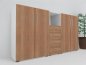 Preview: Highboard Büro Schrankwand VH3 200 cm breit Weiss-Nussbaum