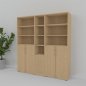 Preview: Büroschrankwand VH5 200 cm breit 215,6 cm hoch Ahorn