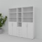 Preview: Büroschrankwand VH5 200 cm breit 215,6 cm hoch Weiß