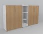 Preview: Büro Schrankwand VH91 Weiss-Eiche