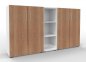 Preview: Büro Schrankwand VH91 Weiß-Nussbaum